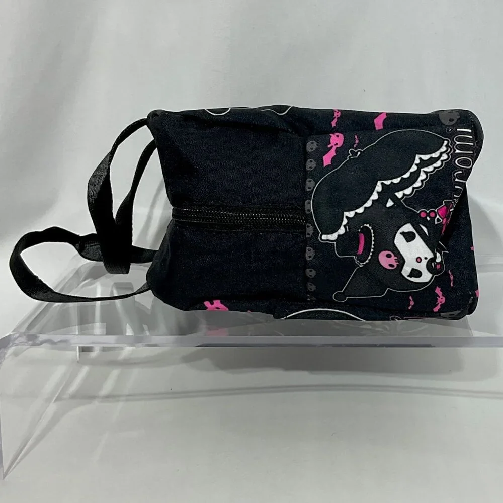 NWOT Kuromi Black Lunch Bag Zipper with Handles Hello Kitty Sanrio